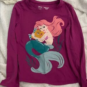 Disney Ariel & Flounder Long-Sleeve Tee in Magenta and Teal